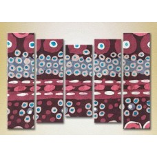 Картина Rainbow Polyptych Abstraction burgundy blue 15 (2231631)