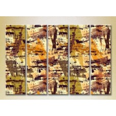 Картина Rainbow Polyptych Abstraction yellow brown 11 (2231643)