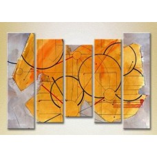 Картина Rainbow Polyptych Abstraction yellow violet 10 (2231645)