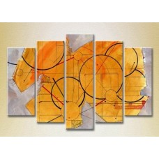 Картина Rainbow Polyptych Abstraction yellow violet 11 (2231646)