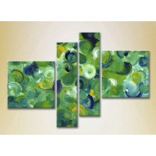 Картина Rainbow Polyptych Abstraction green blue 01 (2230263)