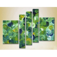 Картина Rainbow Polyptych Abstraction green blue 10 (2231649)