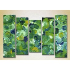 Картина Rainbow Polyptych Abstraction green blue 12 (2231651)