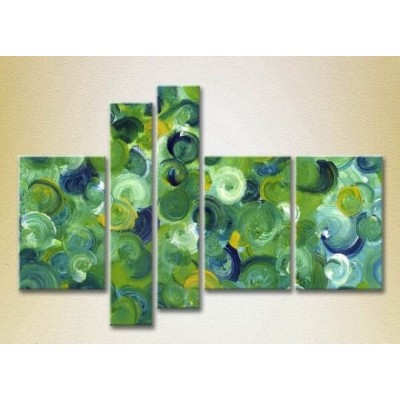 Картина Rainbow Polyptych Abstraction green blue 16 (2231664)