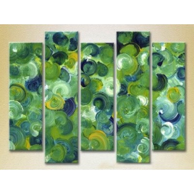 Картина Rainbow Polyptych Abstraction green blue 17 (2231654)