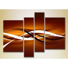 Pictură Rainbow Polyptych Abstraction brown yellow 04 (2230290)