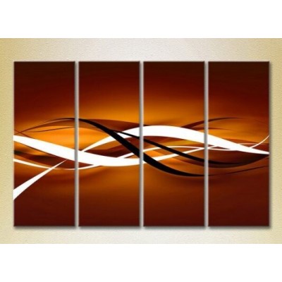 Pictură Rainbow Polyptych Abstract brown yellow 07 (2230296)