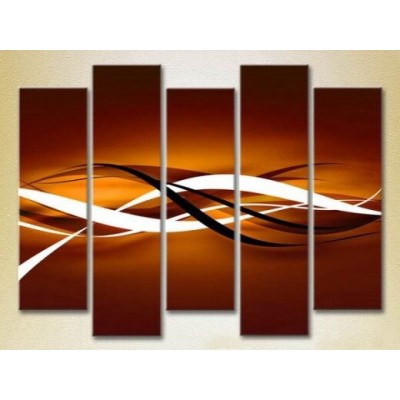 Картина Rainbow Polyptych Abstract brown yellow 09 (2231667)