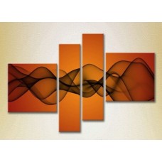 Картина Rainbow Polyptych Abstraction orange black 02 (2230329)