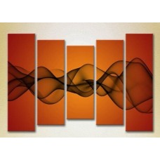 Картина Rainbow Polyptych Abstraction orange black 07 (2231677)