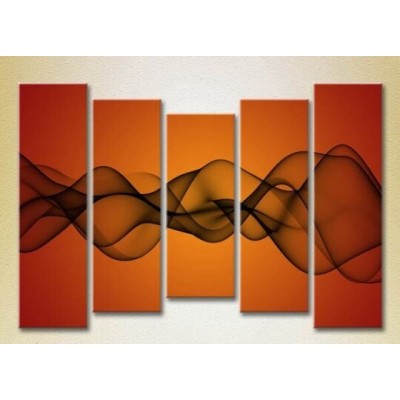 Картина Rainbow Polyptych Abstraction orange black 07 (2231677)