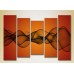 Картина Rainbow Polyptych Abstraction orange black 07 (2231677)