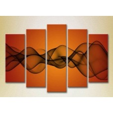 Картина Rainbow Polyptych Abstraction orange black 08 (2231678)