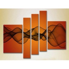 Картина Rainbow Polyptych Abstraction orange black 09 (2231686)