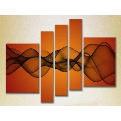 Картина Rainbow Polyptych Abstraction orange black 09 (2231686)