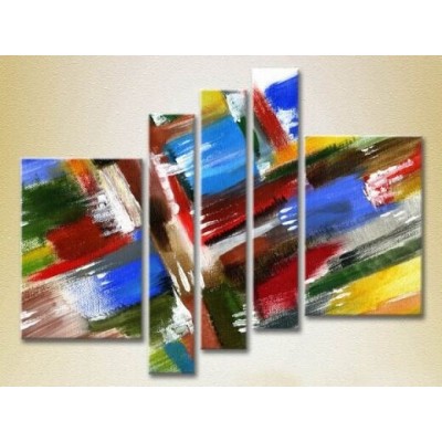 Картина Rainbow Polyptych Abstraction blue red 10 (2231693)