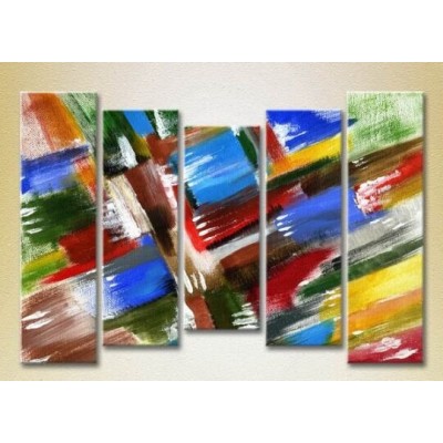 Картина Rainbow Polyptych Abstraction blue red 11 (2231690)