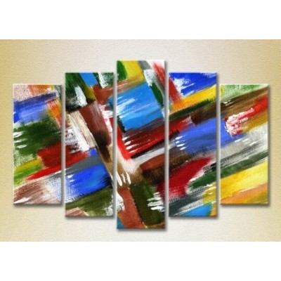 Картина Rainbow Polyptych Abstraction blue red 12 (2231694)