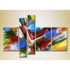 Картина Rainbow Polyptych Abstraction blue red 15 (2231692)