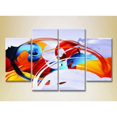 Картина Rainbow Polyptych Abstraction blue orange 04 (2230338)