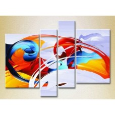 Картина Rainbow Polyptych Abstraction blue orange 09 (2230336)