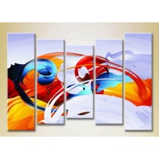 Картина Rainbow Polyptych Abstraction blue orange 11 (2231702)