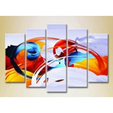 Картина Rainbow Polyptych Abstraction blue orange 12 (2231695)