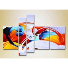 Картина Rainbow Polyptych Abstraction blue orange 15 (2231696)