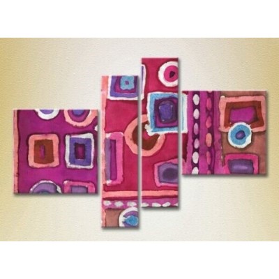 Картина Rainbow Polyptych Abstraction lilac pink 03 (2230350)