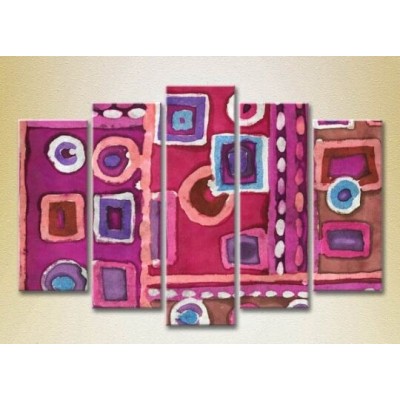 Картина Rainbow Polyptych Abstraction lilac pink 13 (2231715)