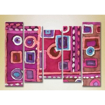 Картина Rainbow Polyptych Abstraction lilac pink 14 (2231699)