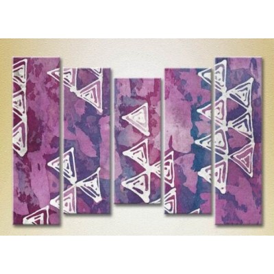 Картина Rainbow Polyptych Abstraction lilac violet 12 (2231705)