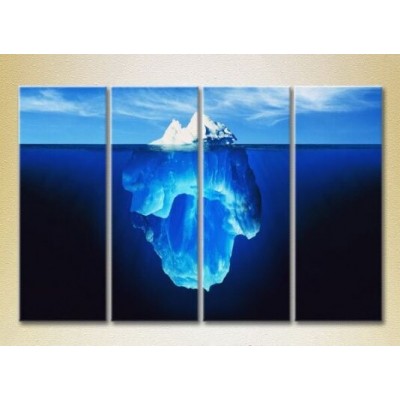 Pictură Rainbow Polyptych Iceberg Underwater 03 (2223402)