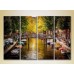 Pictură Rainbow Polyptych Amsterdam Canal Holland 01 (2718106)