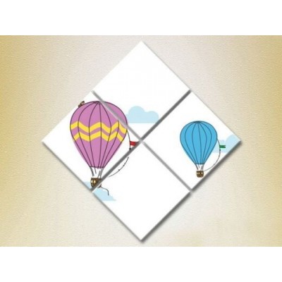 Pictură Rainbow Polyptych Balloons 01 (2230516)