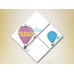 Pictură Rainbow Polyptych Balloons 01 (2230516)