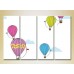 Pictură Rainbow Polyptych Balloons 03 (2230518)