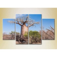 Pictură Rainbow Polyptych Baobab (2223660)