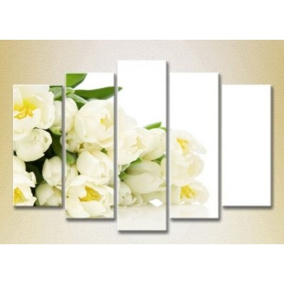 Картина Rainbow Polyptych Bouquet of white tulips 04 (2932797)