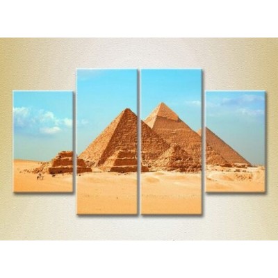 Pictură Rainbow Polyptych Great Egyptian Pyramids at Giza 02 (2718134)