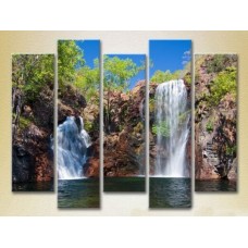 Картина Rainbow Polyptych Waterfall in the rocks 02 (2224805)