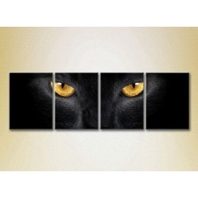 Картина Rainbow Polyptych Eyes of a black cat (2222218)