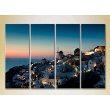 Картина Rainbow Polyptych Greece Morning in Santorini 01 (2718121)