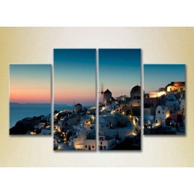 Картина Rainbow Polyptych Greece Morning in Santorini 03 (2718122)