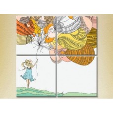 Картина Rainbow Polyptych Girl with balloons 02 (2230539)