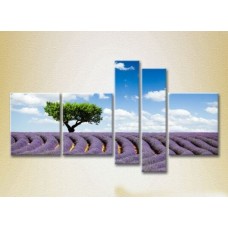 Картина Rainbow Polyptych Tree in a lavender field 06 (2224810)