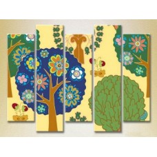 Картина Rainbow Polyptych Trees in the forest 04 (2231780)