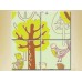 Pictură Rainbow Polyptych Trees and Birds 01 (2230551)