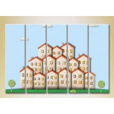 Картина Rainbow Polyptych Small Houses 04 (2231772)