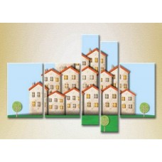 Картина Rainbow Polyptych Small Houses 05 (2231773)